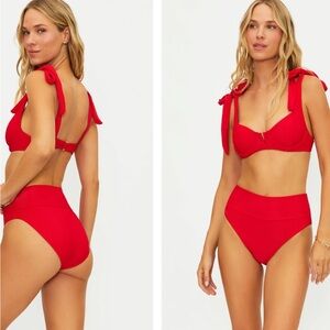 Beach Riot Vibrant Red Swim bottoms